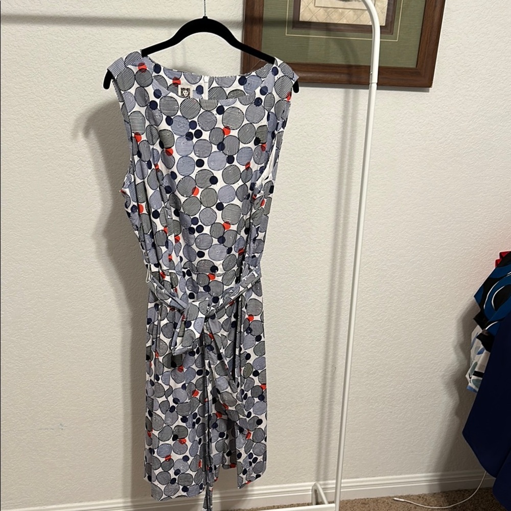 A-Line, Tie-waist Sleeveless Dress